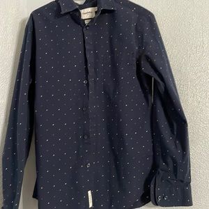 Mens dark navy button up shirt